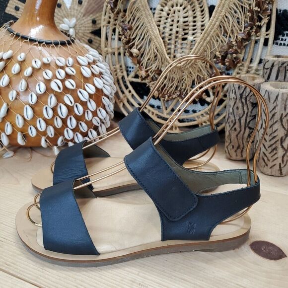 El Naturalista Women's 7/37 Tulip NF30 Ankle Strap Sandal Open Toe Leather Black - Picture 4 of 13